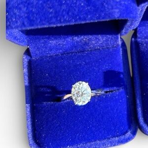 New 3 Carat GRA Certified Oval Moissanite Diamond, .925 stamped, 8